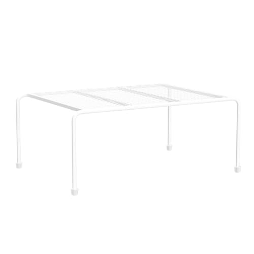 Lonian Kitchen Cupboard Organiser, Home Storage Shelf Wire Rack for Kitchen Cabinets, Counter-Tops, Pantries, Food and Utensils (Pack of 2)