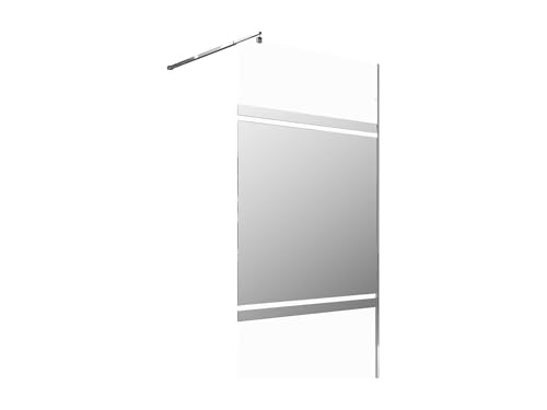 Vente-unique - Paroi de douche à l'italienne avec effet miroir - 120 x 200 cm - ZENADO
