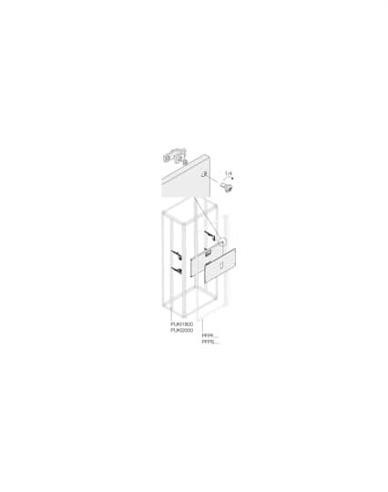 Kit 4 x XT2 fixe droit ABB Entrelec de haute précision mécanique pour châssis 300 x 600