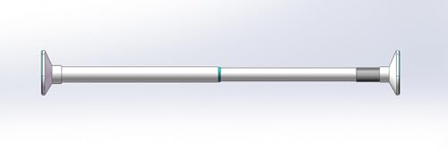 The Original USA Certified Patents Stainless Steel Spring Tension Rod,28-48inch Curtain Rod,0.6mm Thickness Heavy-Duty, Easy One-Time Installation(White)1-Pack