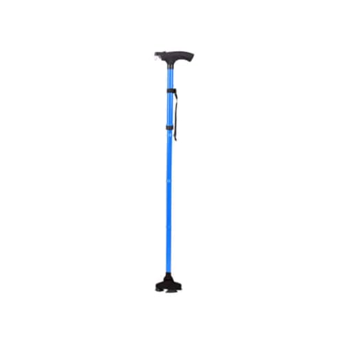 Bastón de seguridad/bastón – Linterna LED integrada, base cuádruple giratoria, mango de fácil agarre, cuerpo de metal. Inteligente plegable/ajustable, ayuda a la movilidad, para personas mayores Bastón de seguridad/bastón – Linterna LED integrada, base cuádruple giratoria, mango de fácil agarre, cuerpo de metal. Inteligente plegable/ajustable, ayuda a la movilidad, para personas mayores