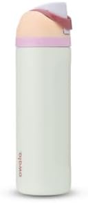 Owala FreeSip Insulated Stainless Steel Water Bottle with Straw for Sports and Travel, BPA-Free, 24-Ounce, Coastal Mist