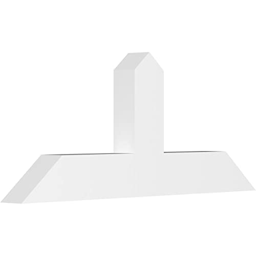 Ekena Millwork GBP048X20X0406POR00 Portland Architectural Grade PVC Gable Brackets 48"W x 20"H x 4"D x 6"F, 10/12 Pitch