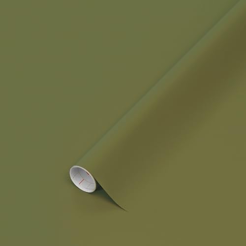 d-c-fix vinilo adhesivo muebles verde oliva autoadhesivo impermeable decorativo para cocina, armario, puerta, mesa papel pintado forrar rollo láminas 45 cm x 2 m