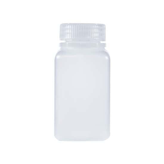 Square Wide-Mouth Plastic Bottle, PPCO, 175mL; 12/PK