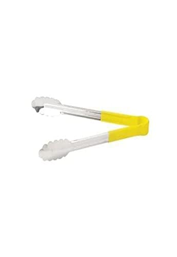 Winco Utility Tong, 12, 1Pc, S/S, Pvc Coated Handle, Color-Coded,Yelow [UTPH-12Y]