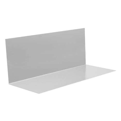 INEFA Techo de chapa angular sin pliegue de agua de aluminio 200cm, de chapa de aluminio plateada para el drenaje del techo, alta protección de los bordes, Made in Germany