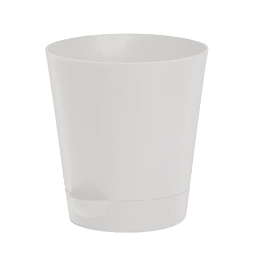 Image of Heart Home Plastic Titan Pot|Garden Container for Plants & Flowers|Self-Watering Pot with Drainage Holes,6 Inch,Pack of 2 (White)