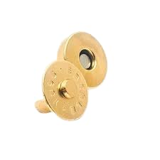 Botão Imã Magnético Fecho Para Bolsas Carteiras, Mochila Dourado 18mm (10)