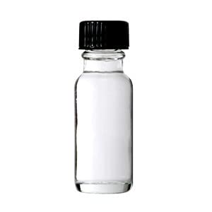 Ananda 144 unidades, 15 ml, botella de vidrio vacía transparente Boston redonda con tapas de forro de policarbonato fenólico