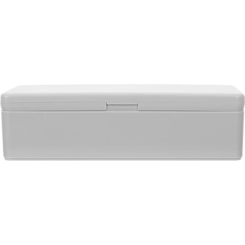 jojofuny Caja Portapilas Doble Capa para Baterías AA, AAA y Botón, Organizador Plástico Gris Portátil, Soporte de Almacenamiento Compacto para Viaje, Oficina y Hogar