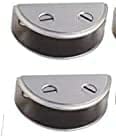 Brass D Bracket 2X6MM Pack of 2 PCS Brass Material SS Finish Silver Colour (PROTEX)