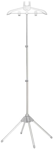 Farigrut スタンドタイプ アイロン台 折りたたみ式衣類衣類乾燥ラック ハンガー付き 格納式アイロン台 ハンドヘルドガーメントスチーマーラックスタンディングアルミ合金家庭用省スペース使いやすい高さ調節可能な衣類コート用ホルダー ハンドヘルドハンギング