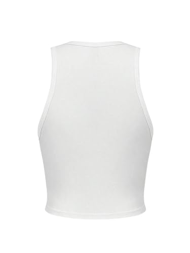 Women's Graphic Pattern Round Neck Vest Slim Fit Pullover Sleeveless Casual Crop Tank Top3