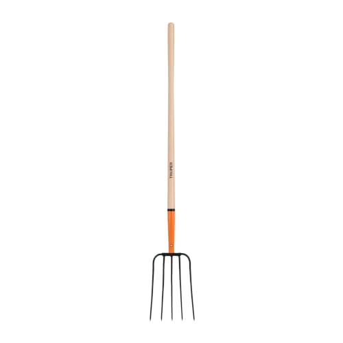 Horquilla de 5 dientes Truper con mango de madera 48 pulg miniatura 1