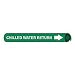 Pipe Marker - Precoiled and Strap-on - Chilled Water Return, Green, For Pipe 2-1/2