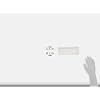 Papstar Pure 11030 250 Cardboard Plate 8 x 21 cm Rectangular White with Tab for Holding