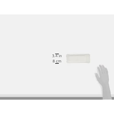 Papstar Pure 11030 250 Cardboard Plate 8 x 21 cm Rectangular White with Tab for Holding