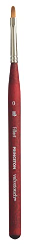 Image of Princeton Velvetouch Mini Filbert Brush, Synthetic, Short Handle, Size 0, 1 Count