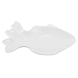ELAYARD Plato Cerámico con Forma de Pez para Salsa y Condimentos Pequeño y Compacto Apto para Aperitivos Sushi y Postres Fácil de Limpiar para Hogar y Restaurante