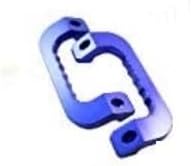 2 PCS Aluminum Alloy Interior Parts Grab Handles Compatible with Compatible with Toyota Hiace 200 Series (Blue)