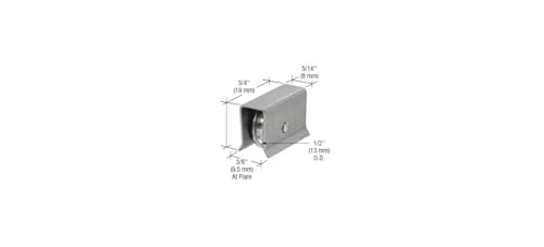 Roues à roulement à billes CRL D649-XCP4 pour barres en H de vitrine - 2