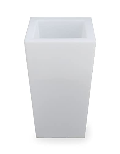 Kiom - Pflanzkübel Pflanzsäule GlowTub square h 70cm beleuchtet 10617 - weiß