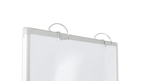 Stand Up Desk Store Mobile Whiteboard and Flipchart Easel with Storage Bins and Chart Hooks