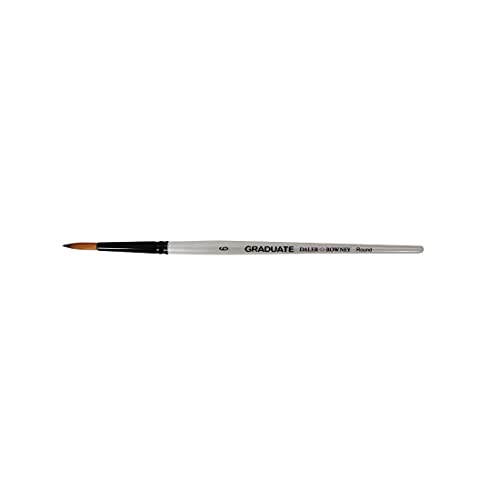 Daler-Rowney Graduate Multi-Technique Brush, Synthetic Hair, Short Handle, Round, 6