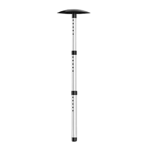 Bastón de soporte de bolsa de golf de 4 secciones ajustable y retráctil de aleación de aluminio con tapa superior para club de golf, color plateado