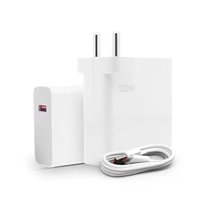 Image of Original 120W Super- Turbo Hyper Charging Combo for Xiaomi Redmi Note 9 /9 Power /9 Prime /Note 10 /Poco M2 Pro /Note 7 Pro /Note 9 Pro /Note 8 /Note 7 /Mi A1 /Mi A2 /Mi A3,USB Type C,White (TEN25)