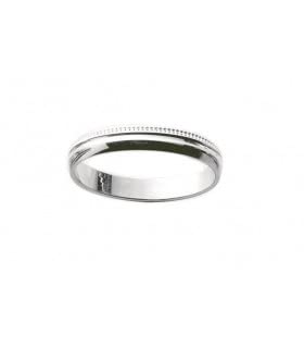 Alliance en Or Blanc 18 carats PERLETTI 3 mm de prestige pour homme et femme