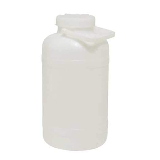 Ecoplast | Fusto in Plastica a Bocca Larga con Guarnizione e Tappo, Capienza 10 Lt, Colore Neutro, ø220x407, Made in Italy