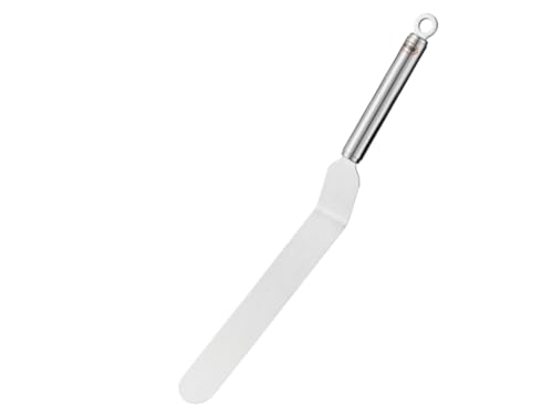 RÖSLE Streich-Palette gekröpft, Hochwertige Winkelpalette zum Bestreichen von Torten und Herausheben aus der Form, silberfarben, matt – Ansicht 3