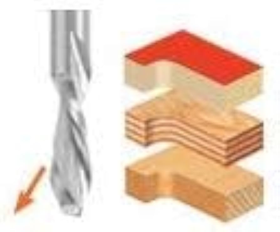 Amana Tool - 46435 Solid Carbide Spiral Plunge 7/16 Dia x 1 Inch x