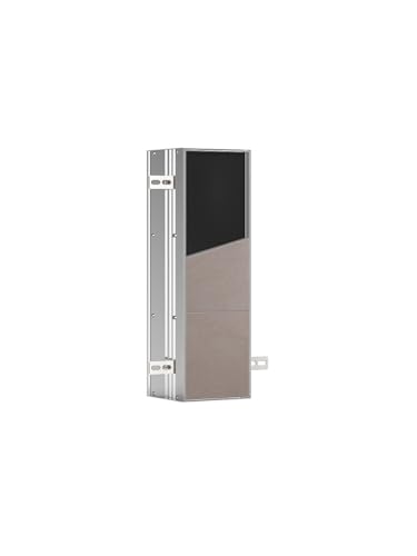 emco ASIS PLUS WC-Bürstengarnitur-Unterputz-Modul, platzsparender Stauraum aus hochwertigem Aluminium für die Toilettenbürste, individuell gestaltbar mit Klobürstenhalter