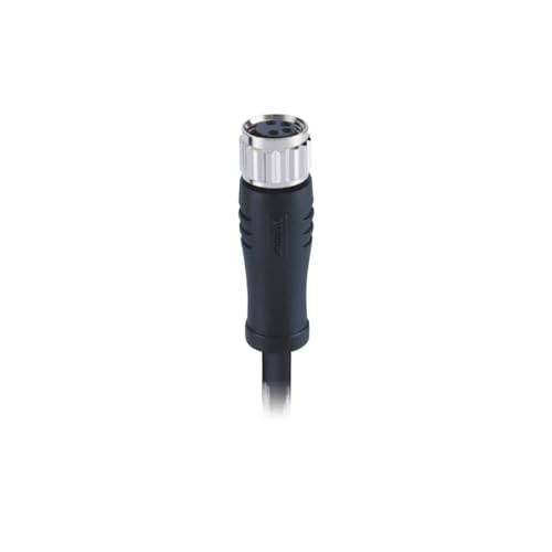 Conector M8 A-Code 3 pines hembra recto con cable de aviación moldeado 3
