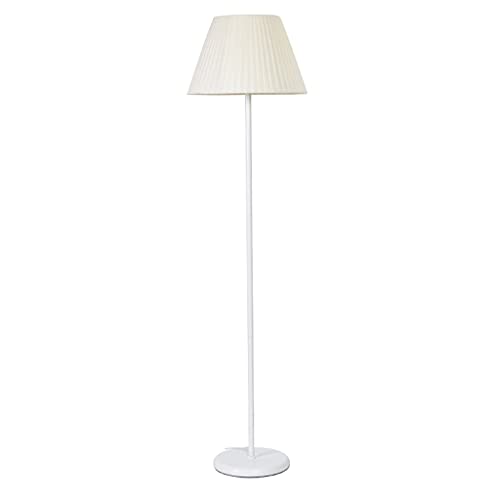 Lámpara de pie moderna LED para despacho y dormitorio con interruptor de pie blanco roto 2