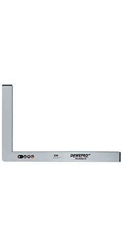 DEWEPRO Premium Aluminium Bauwinkel 90 - Winkel - Maurerwinkel - Messwinkel - Profilwinkel - Aluwinkel - 100x50cm
