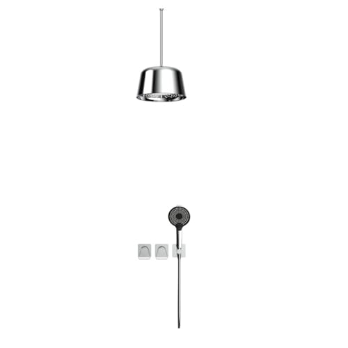 Système douche dissimulée murale or anti calcaire avec pommeau de douche 3 modes