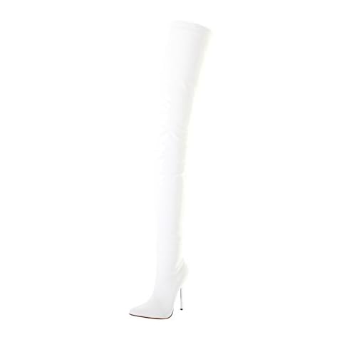 Over The Knee Chrome Stiletto Boots Cover