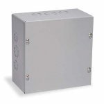 Wiegmann SC060806NK SC-Series NEMA 1 Screw Cover Wallmount Pull Box, No Knockouts, Painted Steel, 8