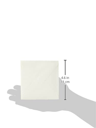Docrafts Papermania Square Cards/Envelopes 4 By 4-Inch, Cream, 25-Pack #TOP4