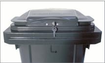 LPER Conteneur à déchets extérieur Professionnel 240 litres - Poubelle 2 Roues - Anthracite - Fabrication France éco-Responsable et Robuste 100% recyclé