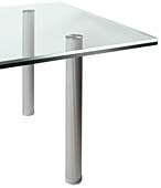 28" Office Height Glass Top Legs - Set of 4 - Black Glossy