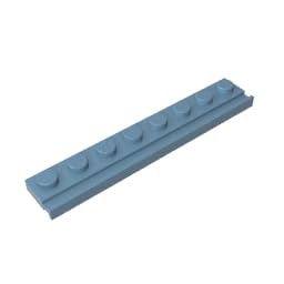 Gobricks 4510 Hinge Plate Plate Special 1x8 with Door Rail 10 Pieces GDS-1235 Compatible with Lego Building Blocks Color:Sand Blue