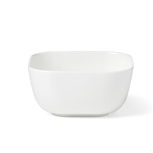 Image of Lenox Dinnerware Set, Studio 1414 Square 12-Piece Set, Service For 4, Bone China Material, Dishwasher & Microwave Safe, Home And Kitchen, Kitchen And Dining, Plates And Bowls Sets (White, 12 Pieces)
