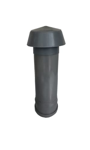 Ventilador de drenaje con tubo de manguito apto para todos los tubos HT y KG, ventilación de techo, ventilación, PVC, DN 70, DN 75, DN 100, DN 110, junta de goma (DN 70/DN 75)