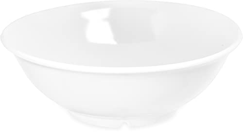 Carlisle Foodservice Products 4373802 Melamine Footed Serving Bowl, 36 Oz, White #TOP1