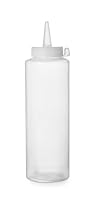 HENDI Spenderflasche, Stückzahl: 1, Easy Squeeze, für Saucen, Squeeze Flasche, Quetschflasche, Dosierflasche, 700ml, ø70x(H)240mm, Polyethylen, Polypropylen Kappe, Transparent (Packung mit 10)